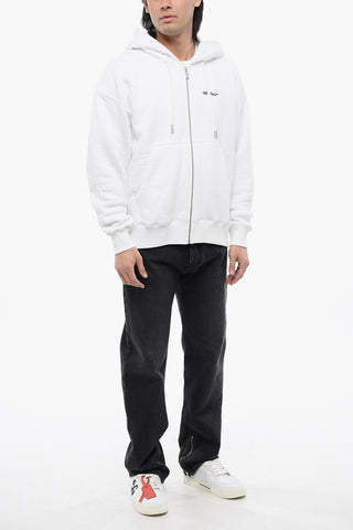 Brushed Cotton ARROW Embroidered Zipped Hoodie