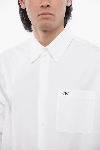 Camicia Ricamata Oversize Fit Con Taschino