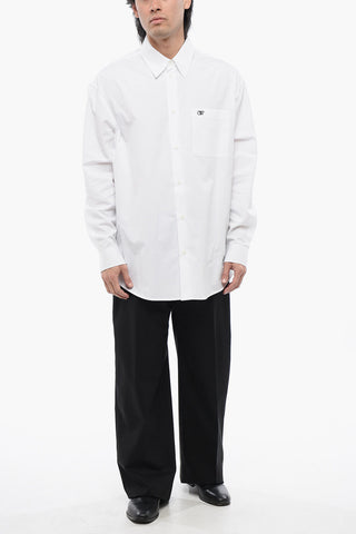 Camicia Ricamata Oversize Fit Con Taschino