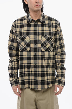Checked Flannel Shirt with Front Pockets