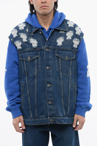 Distressed Effect STARS OVER Denim Vest