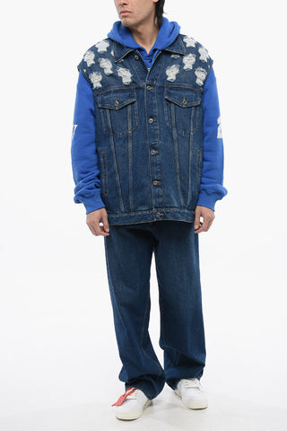 Distressed Effect STARS OVER Denim Vest