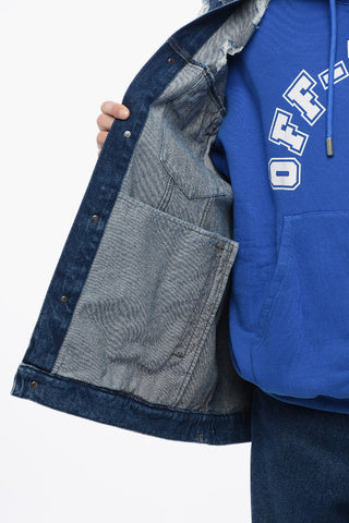 Distressed Effect STARS OVER Denim Vest