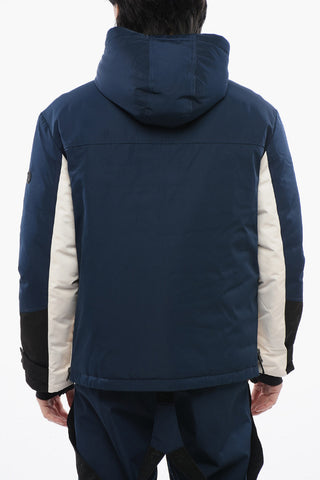 Piumino Color Block Con Interno In Pelle 