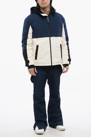 Piumino Color Block Con Interno In Pelle 