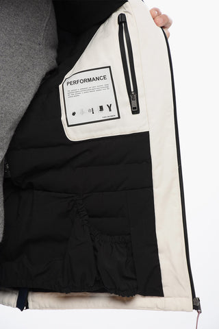 Piumino Color Block Con Interno In Pelle 