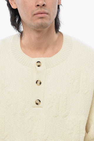 3-Knopf-Pullover FIGLO aus Wolle und Nylon