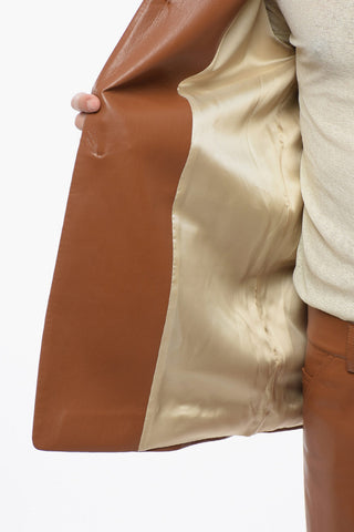 Vegan Leather Jacket SANCO with Single Vent