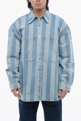 Giubbotto BEAUX In Denim a Righe Awning 