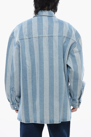 Giubbotto BEAUX In Denim a Righe Awning 