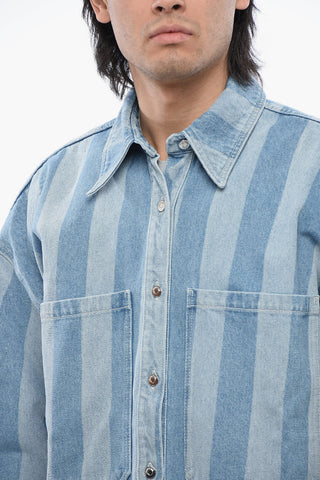 Giubbotto BEAUX In Denim a Righe Awning 