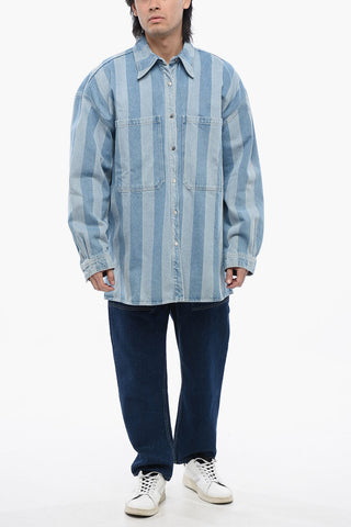 Giubbotto BEAUX In Denim a Righe Awning 