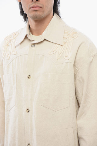 Overshirt MARLAS in Tinta Unita con Ricami