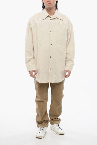 Overshirt MARLAS in Tinta Unita con Ricami