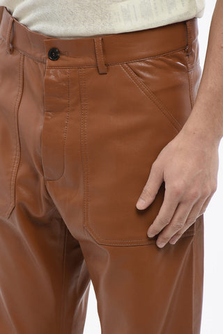 Vegan Leather Trousers JASPER Solid-Color