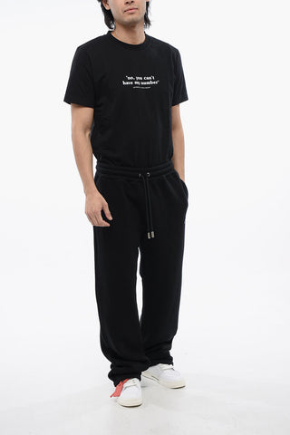 Brushed-Cotton Embroidered Joggers BANDANA