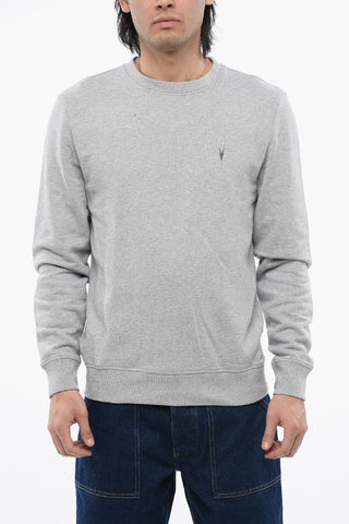 Solid Color Cotton RAVEN Crew-neck Sweater
