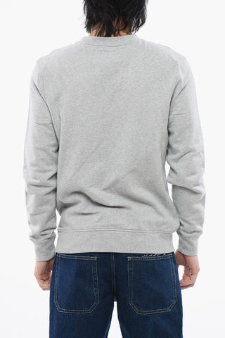 Solid Color Cotton RAVEN Crew-neck Sweater