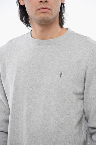 Solid Color Cotton RAVEN Crew-neck Sweater