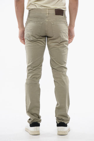 ID Stretch-Cotton 5-Pocket Pants with Embroidered Logo 17cm