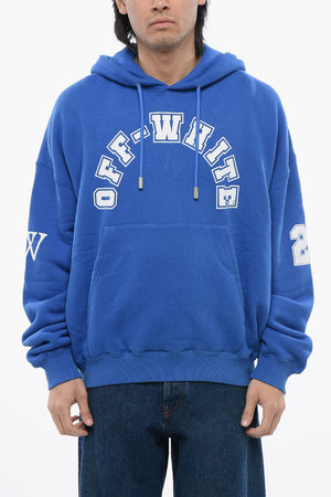 Kapuzensweatshirt FOOTBALL aus gebürsteter Baumwolle mit Print