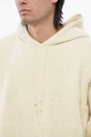 Wool and Nylon CAMAL Sweater with Hood