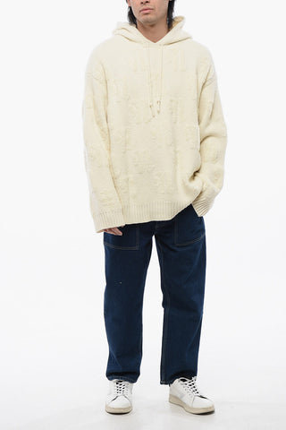 Wool and Nylon CAMAL Sweater with Hood