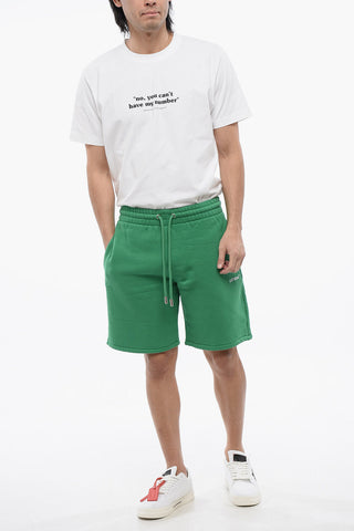 Brushed Cotton BANDANA Embroidered Jogger Shorts