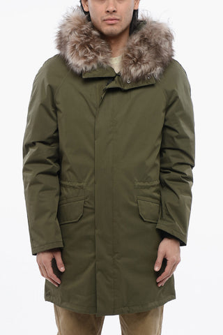 Waterproof Parka with Detachable Real Fur Trim