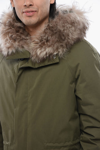 Waterproof Parka with Detachable Real Fur Trim