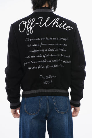 Bomber In Misto Lana VARSITY Ricamato