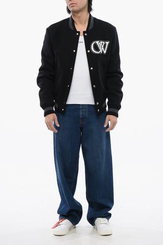 Bomber In Misto Lana VARSITY Ricamato