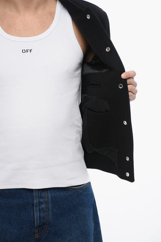 Bomber In Misto Lana VARSITY Ricamato