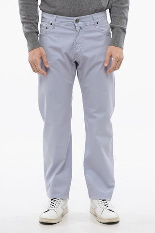 ID Pantaloni 5 Tasche in Cotone Stretch con Passanti