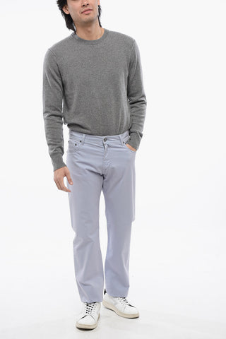 ID Pantaloni 5 Tasche in Cotone Stretch con Passanti