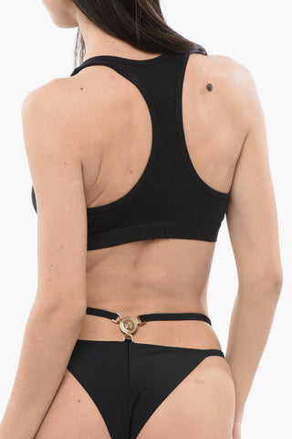 Ribbed Cotton Tank Bra with Logoed Elastic Band