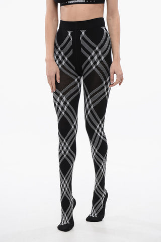 Wool-Blend Socks with Geometric Pattern