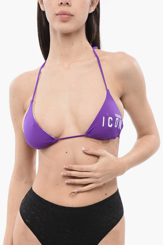 Bikini Top with Printed Logo