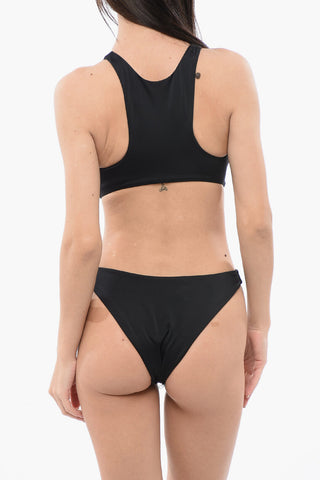 One-Piece Cut-Out Swimsuit with Medusa Logo