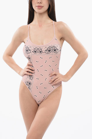 Costume Intero Paisley con Schiena Criss-Cross