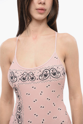 Costume Intero Paisley con Schiena Criss-Cross