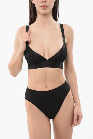 Lace Logoed Bra with Stretchy band