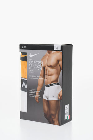Set 2 Boxer in Cotone Stretch con Banda Elastica Logata