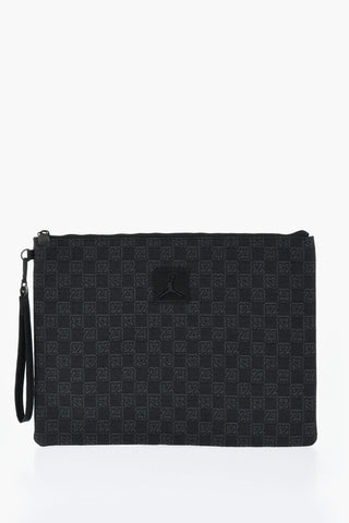 AIR JORDAN Solid Color Clutch with All-Over Monogram