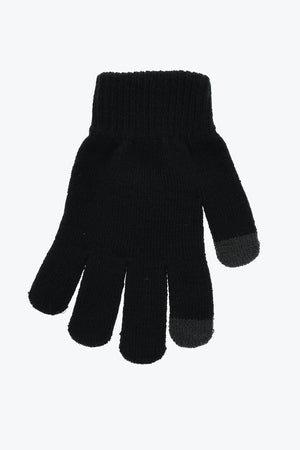 Beanie and Gloves Set with All-Over Logo