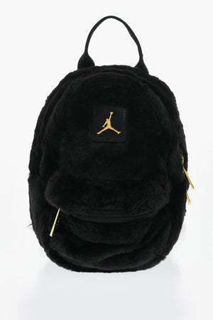 JORDAN Faux Fur Backpack with Logo