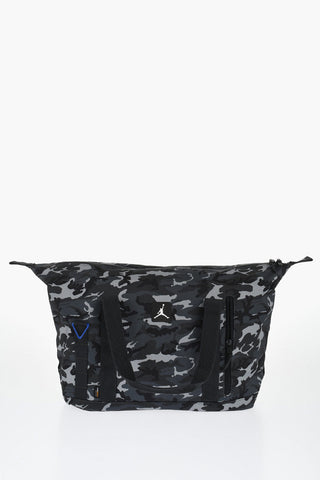 AIR JORDAN Camouflage-Effect Duffel Bag with Removable Shoulder Strap