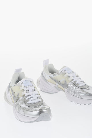 Mesh Low-Top Sneakers V2K RUN with Metallic Vegan Leather Trims