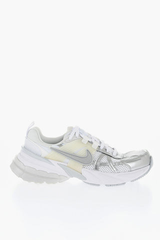 Mesh Low-Top Sneakers V2K RUN with Metallic Vegan Leather Trims