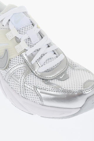 Mesh Low-Top Sneakers V2K RUN with Metallic Vegan Leather Trims